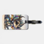 ファンタジーかわいい龍ステンドグラス ラゲッジタグ (裏面横)