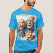 ファンタジーかわいい2人スカイダイビング Tシャツ (正面)