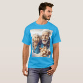 ファンタジーかわいい2人スカイダイビング Tシャツ (正面フル)