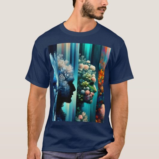 ファンタジーかわいい4人の男性姿 Tシャツ (正面)
