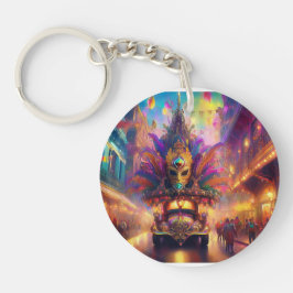 ファンタジーがマルディグラスパレードを見る キーホルダー