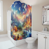 ファンタジーが楽しめる幻想的な子どものアートワーク シャワーカーテン (インサイチュ)