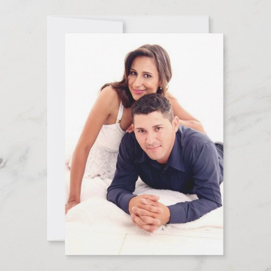 ファンタジーきらめくヴィンテージダマスク結婚式の写真 セーブザデート (裏面)