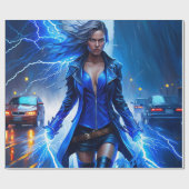 ファンタジーすごいの稲妻力の女の子 ラッピングペーパー (フラット)