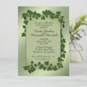 ファンタジーつる植物婚約パーティ招待状 招待状 (スタンド正面)