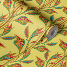 ファンタジーつる植物金ゴールド、赤および緑の離れ