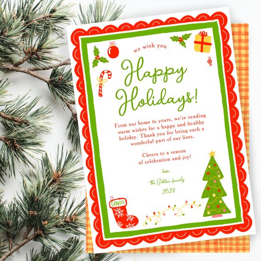 ファンタジーで可愛いクリスマスのカスタム波型 シーズンカード