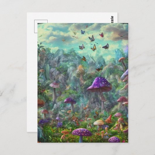 ファンタジーとキノコ ポストカード (正面/裏面)
