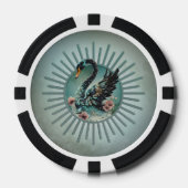 ファンタジーと優雅なtouch、夢の白鳥 ポーカーチップ (正面)
