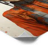 ファンタジーと昆虫翼サイエンスフィクションAIアート ポスター (角)