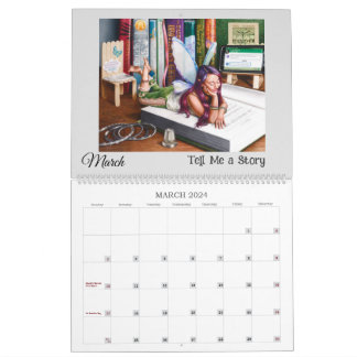 ファンタジーと現実の大規模な12ヶ月のカレンダー カレンダー