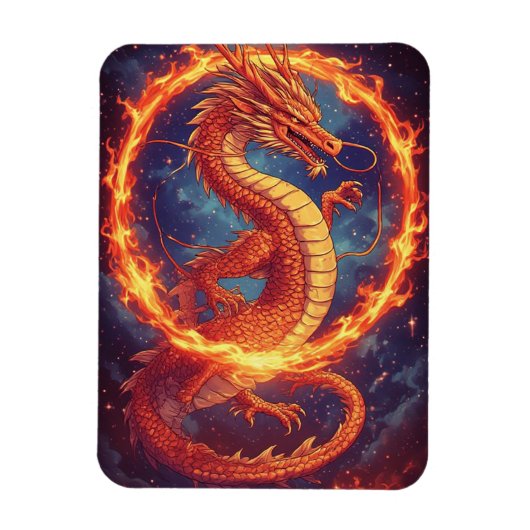 ファンタジーと神話好きのための火竜 マグネット (縦)