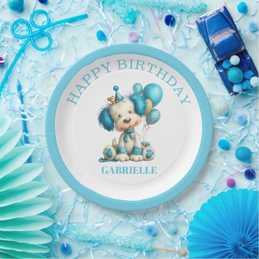 ファンタジーなお茶色の誕生日 ペーパープレート (パーティー)