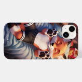 ファンタジーなかわいい赤ちゃん狐の寝顔 Case-Mate iPhoneケース (裏面 (横))