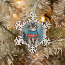 ファンタジーなアグレッシブ・クリスマス・セーターの猫
