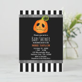 ファンタジーなカボチャのハロウィン・ベビーシャワー 招待状 (スタンド正面)