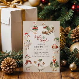ファンタジーなガチョウのクリスマスパーティー 招待状
