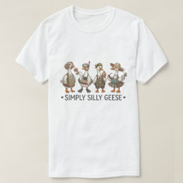 ファンタジーなガチョウの夏のパーティー ビンテージイラスト Tシャツ