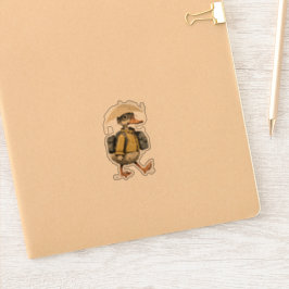 ファンタジーなキャラクターのアヒル シール