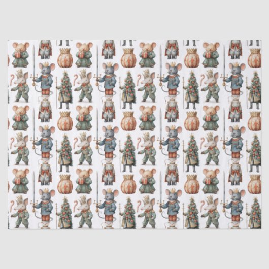 ファンタジーなクリスマスのくるみ割り人形のネズミ 薄葉紙 (正面)