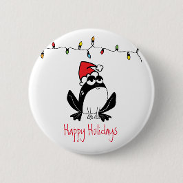 ファンタジーなクリスマスのカエル 缶バッジ