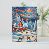 ファンタジーなクリスマスカード 招待状 (スタンド正面)