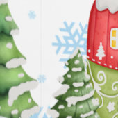 ファンタジーなクリスマスコテージの壁紙 かわいい 壁紙 (縫い目)