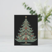 ファンタジーなクリスマスツリーのホリデーカード (スタンド正面)