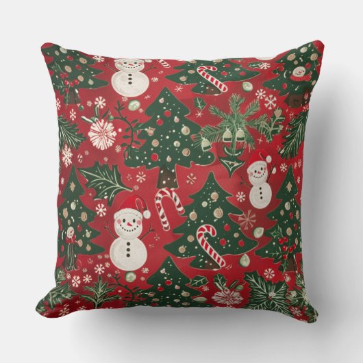 ファンタジーなクリスマスロー枕 クッション (正面)