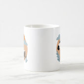 ファンタジーなゼブラ スカンジナビア風 コーヒーマグカップ (中央)