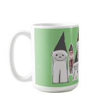 ファンタジーなノーム家族 グリーン 450ml マグカップ