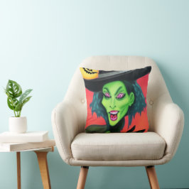 ファンタジーなハロウィンの魔女 クッション