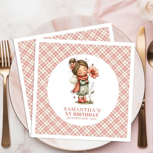 ファンタジーなピンクの妖精の花 1歳の誕生日パーティー