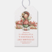 ファンタジーなピンクの妖精の2歳の誕生日ギフトタグ ギフトタグ (正面)