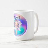ファンタジーなプリンセスと妖精の誕生日 コーヒーマグカップ (正面右)