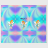ファンタジーなプリンセスと妖精の誕生日 ラッピングペーパー (フラット)