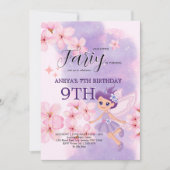 ファンタジーなプリンセス・妖精の誕生日パーティー 招待状 (正面)
