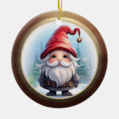 ファンタジーなホリデーキャラクターの両面飾り🎄 セラミックオーナメント (正面)