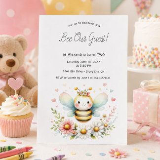 ファンタジーなマルハナバチの誕生日パーティー 招待状