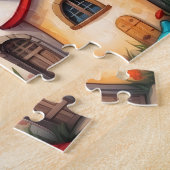 ファンタジーなメルヘンハウスのパターン ジグソーパズル (側面)