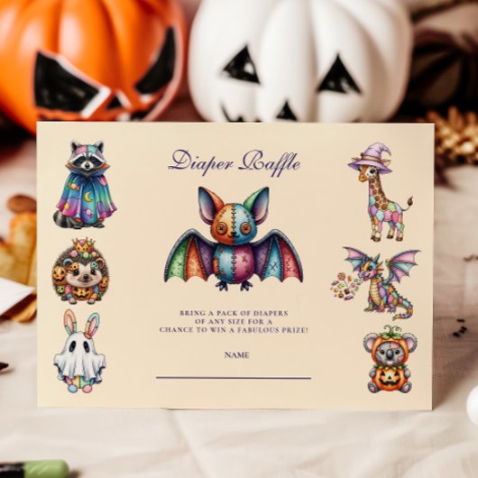 ファンタジーな動物のハロウィーンおむつくじ抽選会 エンクロージャーカード