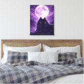 ファンタジーな夜空の野生動物 16x20 キャンバスプリント (インサイチュ (寝室))