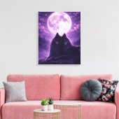 ファンタジーな夜空の野生動物 16x20 キャンバスプリント (インサイチュ (リビング))