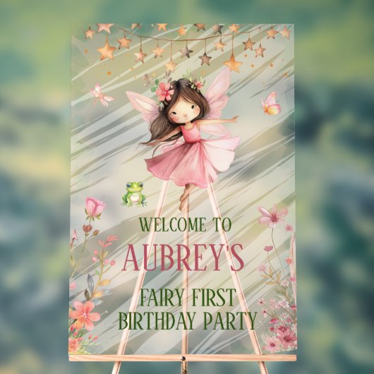 ファンタジーな妖精の初誕生日 アクリルサイン (ニュートラル)
