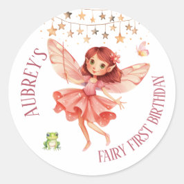 ファンタジーな妖精の初誕生日 ラウンドシール