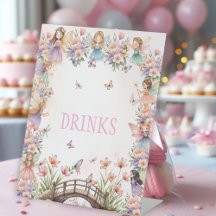 ファンタジーな妖精の庭のドリンク 1歳の誕生日
