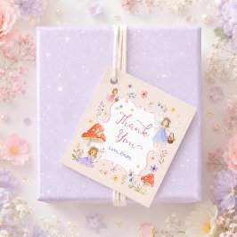 ファンタジーな妖精の庭の誕生日パーティーのお礼 フェイバータグ
