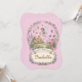 ファンタジーな妖精の庭 オーダーメイド 誕生日 カード (正面/裏面インサイチュ)
