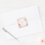ファンタジーな妖精の庭 誕生日パーティーのお礼 スクエアシール (封筒)