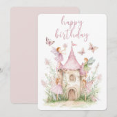 ファンタジーな妖精の誕生日カード シーズンカード (正面/裏面)
